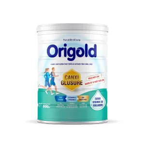 SỮA ORIGOLD CANXI GLUSURE 800G CÔNG THỨC CẢI TIẾN - GIÚP HẤP THU TỐI ƯU GIÚP HỆ XƯƠNG CHẮC KHỎE